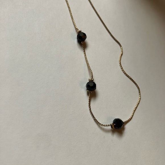 ❗️3/$7 Gold choker with black beads - Picture 3 of 3